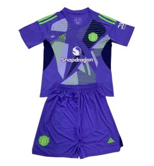 Manchester United Günstige Torwart Heimtrikot Kinder 2024-25 Fußball trikotsatz