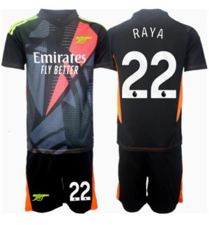 Arsenal Torwart 3rd trikot Kinder 2024-25 David Raya Schwarz