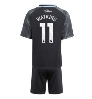Aston Villa Ollie Watkins #11 Auswärtstrikot Kinder trikot schwarz 2025-26