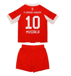 Bayern Munich Jamal Musiala #10 Heimtrikot Kinder 2025-26 Fußball trikotsatz