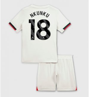 Chelsea Christopher Nkunku #18 Auswärtstrikot Kinder 2025-26 Fußball trikotsatz