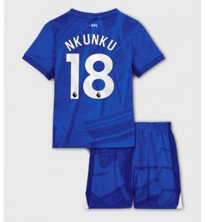 Chelsea Christopher Nkunku #18 Heimtrikot Kinder 2025-26 Fußball trikotsatz