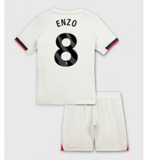 Chelsea Enzo Fernandez #8 Auswärtstrikot Kinder 2025-26 Fußball trikotsatz