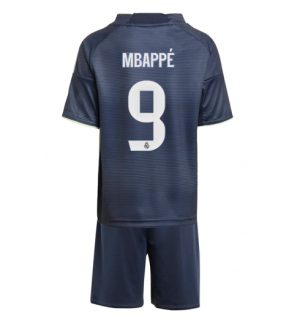 Real Madrid Kylian Mbappe #9 Auswärtstrikot Kinder 2025-26 Fußball trikotsatz