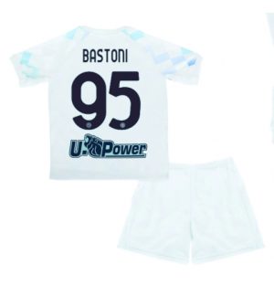Inter Milan Alessandro Bastoni #95 Auswärtstrikot Kinder 2025-26 Fußball trikotsatz