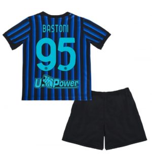 Inter Milan Alessandro Bastoni #95 Heimtrikot Kinder 2025-26 Fußball trikotsatz