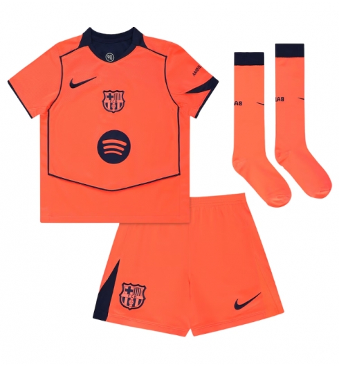 Barcelona Günstige Dani Olmo #20 3rd trikot Kinder 2025-26 Fußball trikotsatz