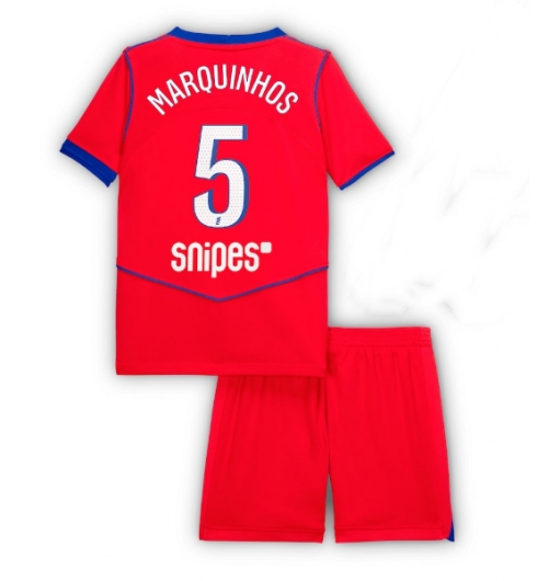 Paris Saint-Germain Marquinhos #5 3rd trikot Kinder 2025-26 Fußball trikotsatz
