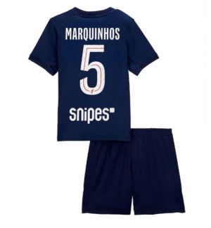 Paris Saint-Germain Marquinhos #5 Heimtrikot Kinder 2025-26 Fußball trikotsatz