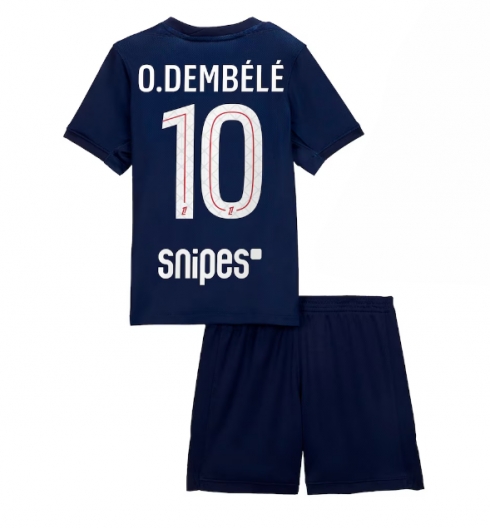 Paris Saint-Germain Ousmane Dembele #10 Heimtrikot Kinder 2025-26 Fußball trikotsatz