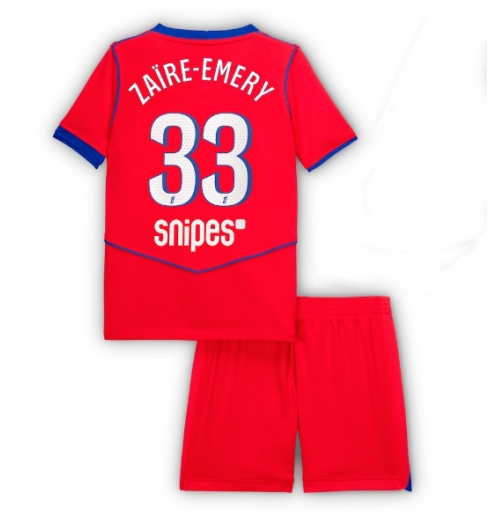 Paris Saint-Germain Warren Zaire-Emery #33 3rd trikot Kinder 2025-26 Fußball trikotsatz