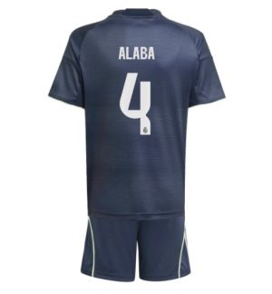 Real Madrid Günstige David Alaba #4 Auswärtstrikot Kinder 2025-26 Fußball trikotsatz