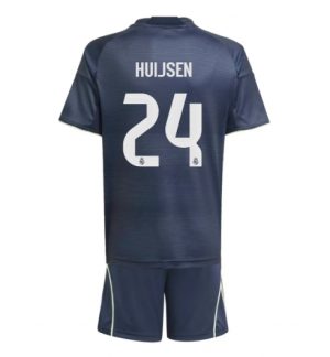 Real Madrid Günstige Dean Huijsen #24 Auswärtstrikot Kinder 2025-26 Fußball trikotsatz