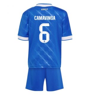 Real Madrid Günstige Eduardo Camavinga #6 3rd trikot Kinder 2025-26 Fußball trikotsatz