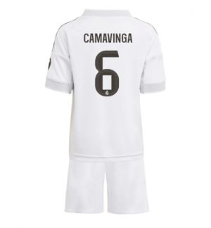 Real Madrid Günstige Eduardo Camavinga #6 Heimtrikot Kinder 2025-26 Fußball trikotsatz