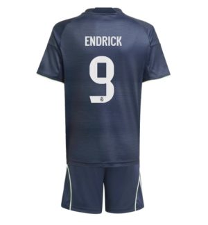 Real Madrid Günstige Endrick #9 Auswärtstrikot Kinder 2025-26 Fußball trikotsatz