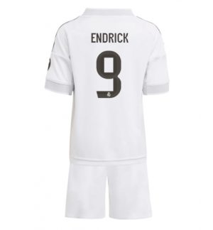 Real Madrid Günstige Endrick #9 Heimtrikot Kinder 2025-26 Fußball trikotsatz