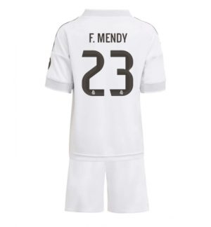 Real Madrid Günstige Ferland Mendy #23 Heimtrikot Kinder 2025-26 Fußball trikotsatz