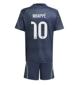 Real Madrid Günstige Kylian Mbappe #10 Auswärtstrikot Kinder 2025-26 Fußball trikotsatz