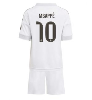 Real Madrid Günstige Kylian Mbappe #10 Heimtrikot Kinder 2025-26 Fußball trikotsatz