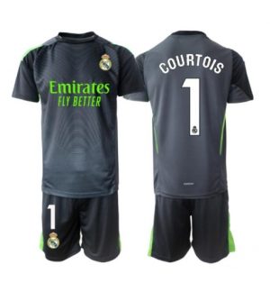 Real Madrid Günstige Thibaut Courtois #1 Torwart 3rd trikot Kinder 2025-26 Fußball trikotsatz