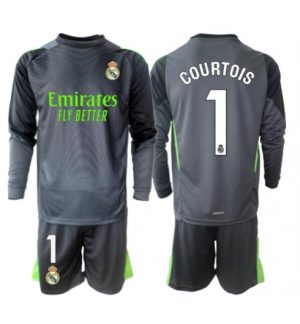 Real Madrid Günstige Thibaut Courtois #1 Torwart 3rd trikot Kinder 2025-26 Langarm (+ kurze hosen)