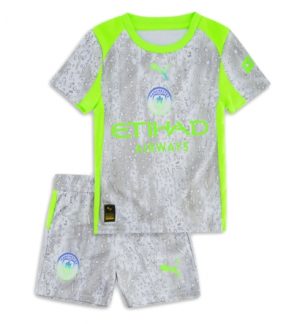 Manchester City Günstige 3rd trikot Kinder 2025-26 Fußballtrikots Set