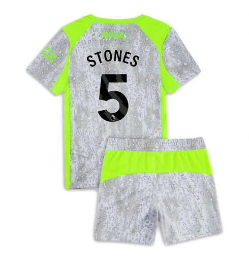 Manchester City Günstige John Stones #5 3rd trikot Kinder 2025-26 Fußballtrikots Set