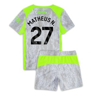 Manchester City Günstige Matheus Nunes #27 3rd trikot Kinder 2025-26 Fußballtrikots Set