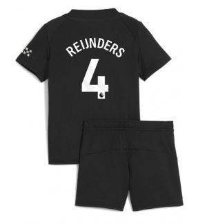 Manchester City Günstige Tijjani Reijnders #4 Auswärtstrikot Kinder 2025-26 Fußballtrikots Set