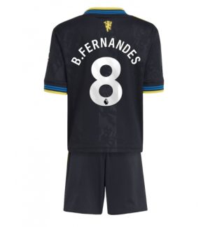 Manchester United Günstige Bruno Fernandes #8 3rd trikot Kinder 2025-26 Fußballtrikots Set