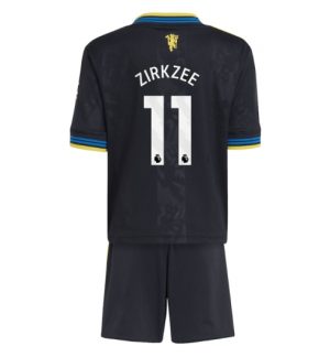 Manchester United Günstige Joshua Zirkzee #11 3rd trikot Kinder 2025-26 Fußballtrikots Set
