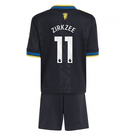 Manchester United Günstige Joshua Zirkzee #11 3rd trikot Kinder 2025-26 Fußballtrikots Set