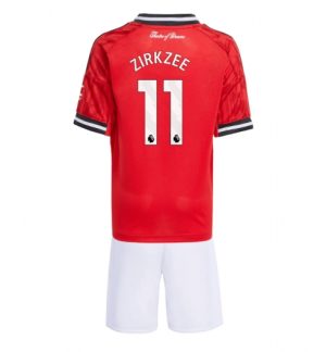 Manchester United Günstige Joshua Zirkzee #11 Heimtrikot Kinder 2025-26 Fußballtrikots Set