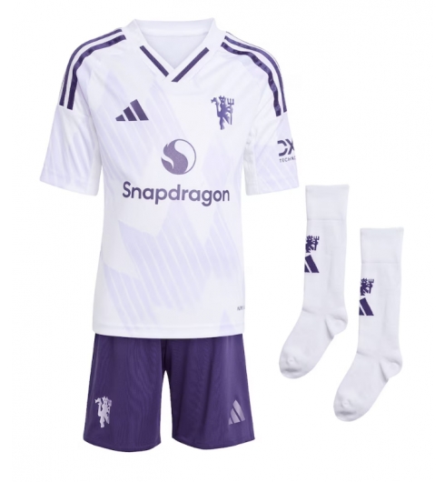 Manchester United Günstige Lisandro Martinez #6 Auswärtstrikot Kinder 2025-26 Fußballtrikots Set