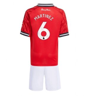Manchester United Günstige Lisandro Martinez #6 Heimtrikot Kinder 2025-26 Fußballtrikots Set