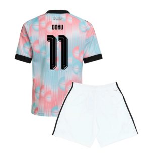 Belgien Jeremy Doku #11 Auswärtstrikot Kinder WM 2026 Fußball Set