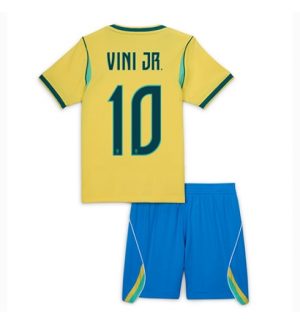 Brasilien Vinicius Junior #10 Heimtrikot Kinder WM 2026 Personalisierbar