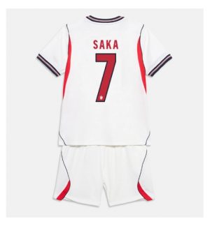 England Bukayo Saka #7 Heimtrikot Kinder WM 2026 im Sale