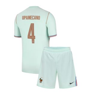 Frankreich Dayot Upamecano #4 Auswärtstrikot Kinder WM 2026 Bestseller Fußballtrikot