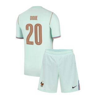 Frankreich Desire Doue #20 Auswärtstrikot Kinder WM 2026 Bestseller Fußballtrikot