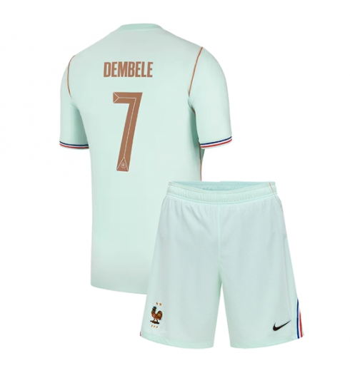 Frankreich Ousmane Dembele #7 Auswärtstrikot Kinder WM 2026 Bestseller Fußballtrikot 2 Frankreich Ousmane Dembele #7 Auswärtstrikot Kinder WM 2026 Bestseller Fußballtrikot 2
