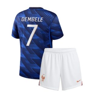 Frankreich Ousmane Dembele #7 Heimtrikot Kinder WM 2026 Bestseller Fußballtrikot