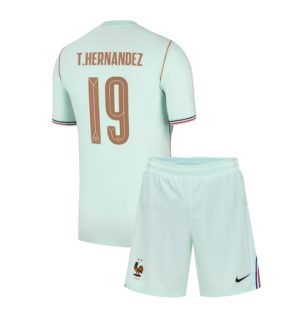 Frankreich Theo Hernandez #19 Auswärtstrikot Kinder WM 2026 Bestseller Fußballtrikot