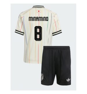 Japan Takumi Minamino #8 Auswärtstrikot Kinder WM 2026 im Sale