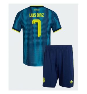 Kolumbien Luis Diaz #7 Auswärtstrikot Kinder WM 2026 Trikotsatz Kit 2