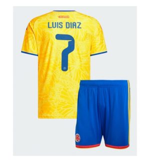 Kolumbien Luis Diaz #7 Heimtrikot Kinder WM 2026 Trikotsatz Kit