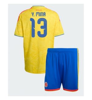 Kolumbien Yerry Mina #13 Heimtrikot Kinder WM 2026 Trikotsatz Kit