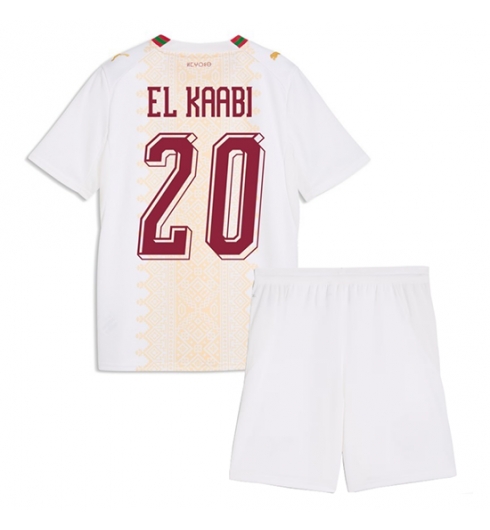Marokko Ayoub El Kaabi #20 Auswärtstrikot Kinder WM 2026 Trikotsatz Kit 2 Marokko Ayoub El Kaabi #20 Auswärtstrikot Kinder WM 2026 Trikotsatz Kit 2