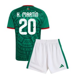 Mexiko Henry Martin #20 Heimtrikot Kinder WM 2026 Fußballtrikots Trikotsatz 2